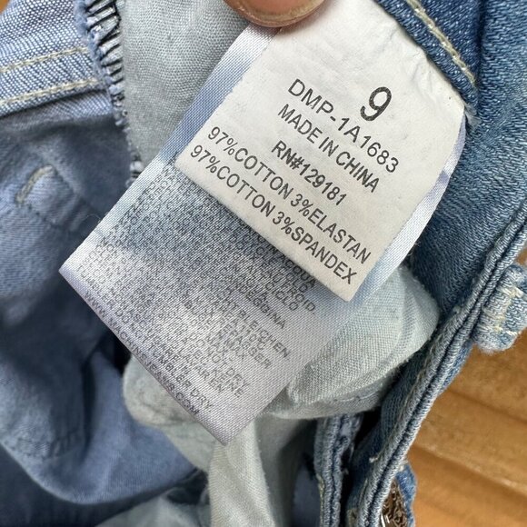 Machine Low Rise Distressed Light Blue Jeans Size 9 - Picture 7 of 11